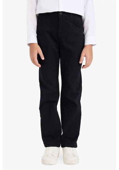 Defacto Erkek Çocuk Düz Paça Basic Düz Gabardin Pantolon X4224a626spbk81 Siyah-bk81