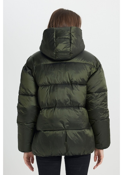 Wrangler Loose Fit Rahat Kesim Kapüşonlu Haki Şişme Mont W242638801 Haki