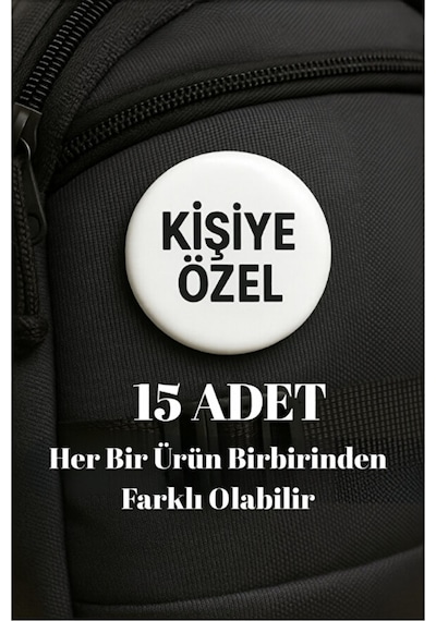 Kişiye Özel 44 Mm Tasarım Rozet Seti- 15 Adet Çok Renkli