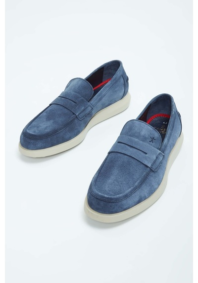 Tamer Tanca Erkek Hakiki Deri Lacivert Süet Loafer Ayakkabı 183 27801 Erk Ayk Sk23/24 Lacı Suet Lacivert