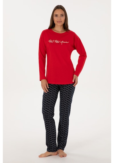 U.s. Polo Assn. Kadın Kırmızı Pijama Takım 50318886-vr030 Kırmızı