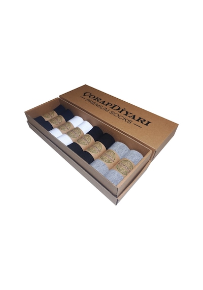 Çorapx Çorapdiyari Premium 8'Li Dikişsiz Bambu Erkek Spor Patik Çorap Karışık-Standart Lacivert