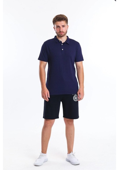 Men Poloshirt Erkek Lacivert Tshirt 22993-04 Siyah