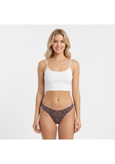 Bonbon Kadın Micro Polyester Desenli String Bb2111 Leopar
