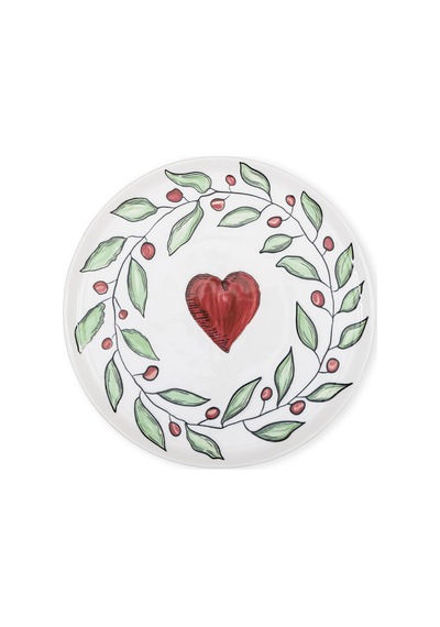 The Mia Luv Servis Tabağı 30 Cm Çok Renkli