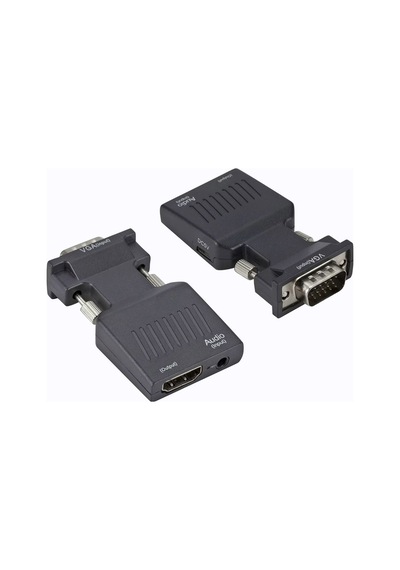 Vga To Hdmı Çevirici 3.5mm Ses Kablosu İle Tv Monitörü Projektör İçin Uygun