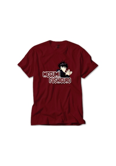 Jujutsu Kaisen Megumi Fushiguro Kırmızı Tişört-Kırmızı