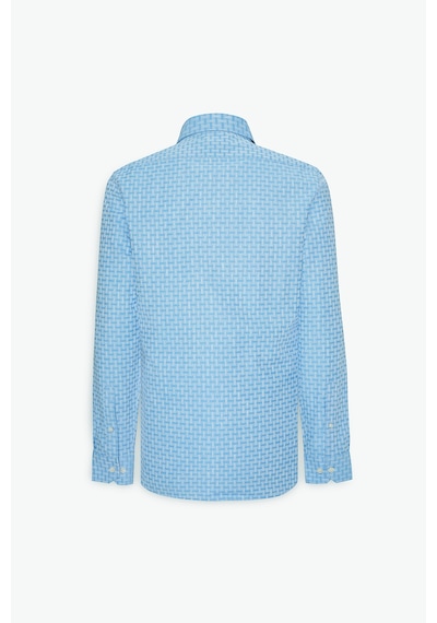 AC&Co / Altınyıldız Classics Erkek Acık Mavı %100 Pamuk Slim Fit Dar Kesim Düğmeli Yaka Armürlü Gömlek Acık Mavı AC&Co / Altınyıldız Classics Erkek Acık Mavı %100 Pamuk Slim Fit Dar Kesim Düğmeli Yaka Armürlü Gömlek Acık Mavı