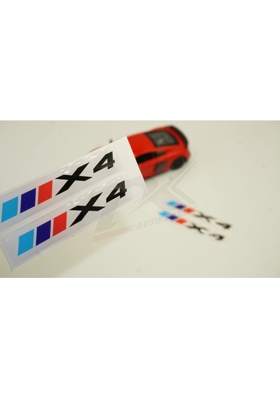Bmw X4 Logo 3M 3D Damla Silikon Torpido Bagaj Çamurluk Logo Amble