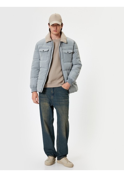 Koton Slim Fit Şişme Mont Peluş Yaka Detaylı Fermuarlı Gri 5wam20089hw Gri Koton Slim Fit Şişme Mont Peluş Yaka Detaylı Fermuarlı Gri 5wam20089hw Gri