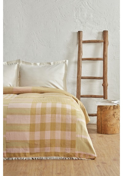 Karaca Home Striped %100 Pamuk Çift Kişilik Müslin Pike Yavruağzı 200.22.11.0295