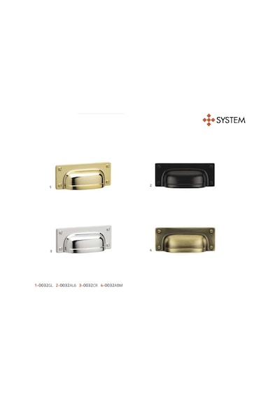 System Mobilya Kulbu Antik Sarı Renk 32mm Çanak/tas Kulp Sy4534 0032 Abm Çok Renkli