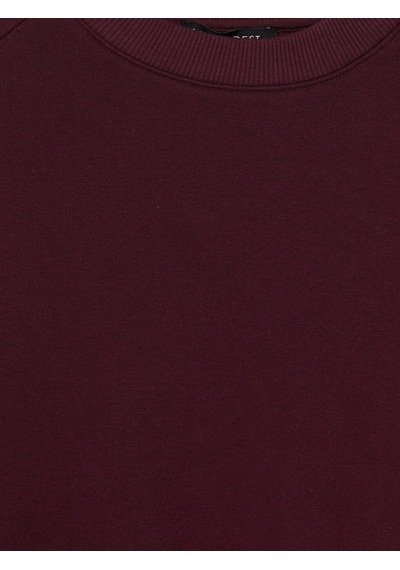 Lcw Modest Mürdüm Oversize Kadın Kalın Sweatshirt Tunik