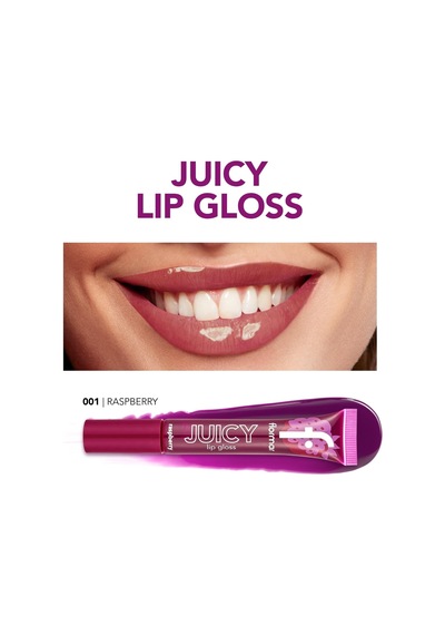 Juicy Doğal Renk Veren Meyve Aromalı Nemlendirici Dudak Parlatıcısı 001 Raspberry