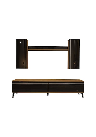 Decoraktiv Eko 7 Mdf Std Silver Tv Ünitesi Tv Sehpası Pera - Siyah