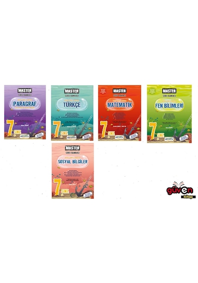 Okyanus Yayınları 7.sınıf Master Soru Bankası Set 5 Kitap