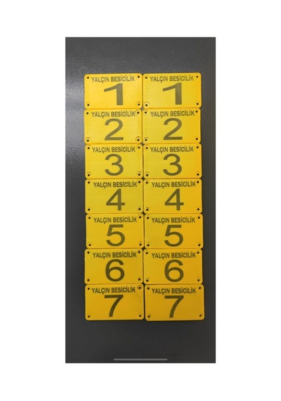 100 Adet Sarı Arı Kovan Belirleme -fidan Belirleme -et Pay Belirleme Plakası-padok Belirleme