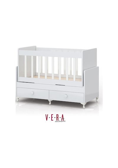 Anne Yanı Sallanır Bebek Beşiği, Sarı Uyku Setli, Yataklı, Çekmeceli 60 X 120 Sarı