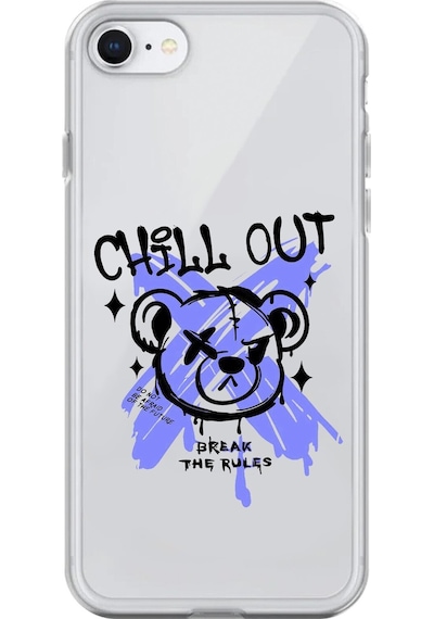 Apple Uyumlu iPhone 6s Şeffaf Kılıf Graffiti 8 Tasarımlı