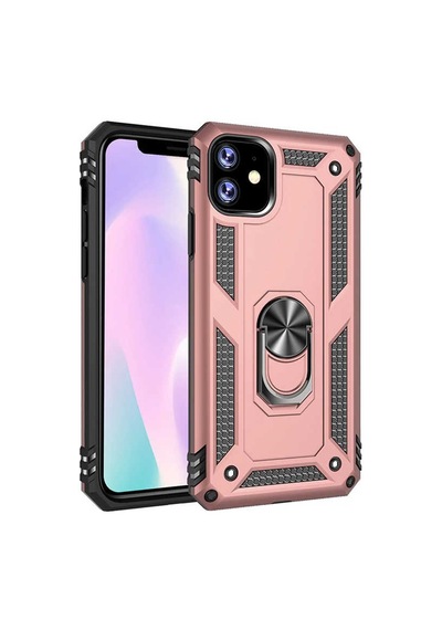 Apple Uyumlu iPhone 11 Kılıf Vega Tank Sert Yüzüklü Standlı Zırh Koruma Kapak