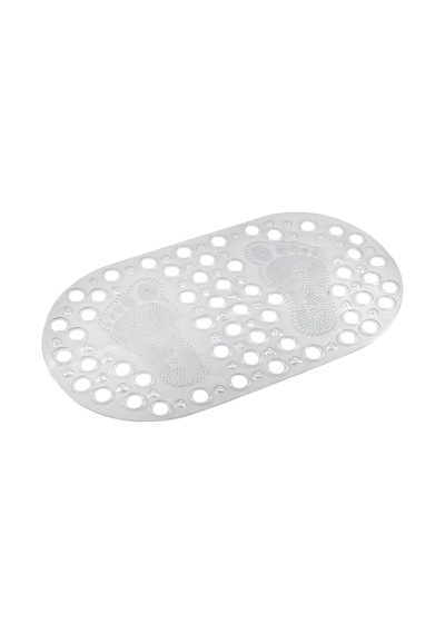 Premium Serisi Banyo - Küvet İçi Kaydırmaz Vantuzlu Ayak Desenli Paspas 66,5 X 36,5 Cm, Beyaz Diğer
