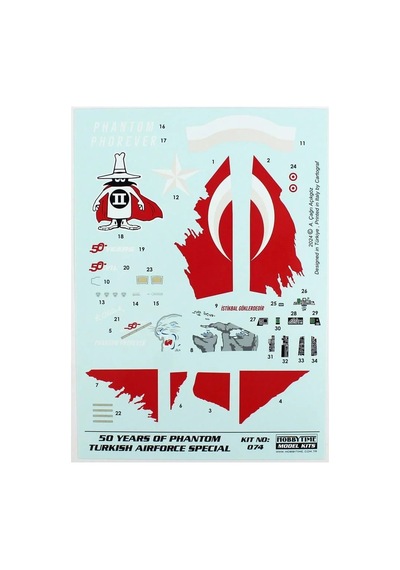 Ht074 1/72 Ölçek F-4e Phantom Iı Terminatör, 50.yıl Kutlama Maketi
