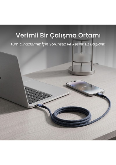 Veggieg 100w Usb-a To Type-c Kablo Usb 3.2 Gen 2 10gbps Data Ve Hızlı Şarj Kablosu 1.5 Metre