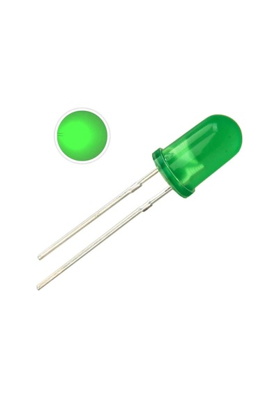 5mm Led Yeşil Diyot Diffused 1 Adet