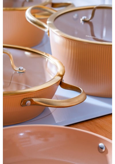 Acar Ultimate Pro 7 Parça Tencere Seti - Rose Gold