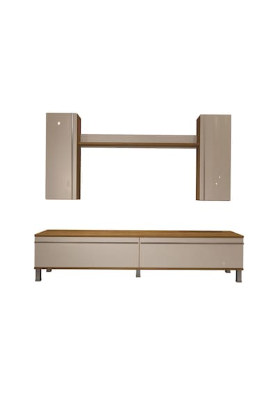 Decoraktiv Eko 5d Mdf Std Krom Ayaklı Tv Ünitesi Tv Sehpası Pera - Beyaz