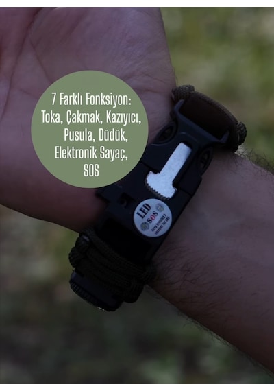 North Pacific 5 In 1 Kampçı Outdoor Kol Saati Çok Fonksiyonlu