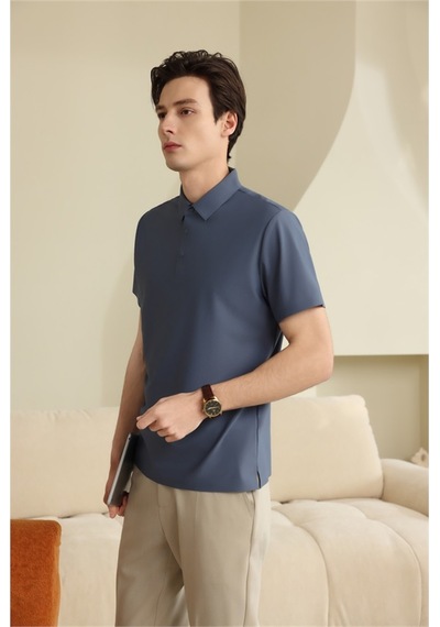 New Performance Premium Polo T-shirt 82% Nylon 18% Spandex Grimsi Mavi