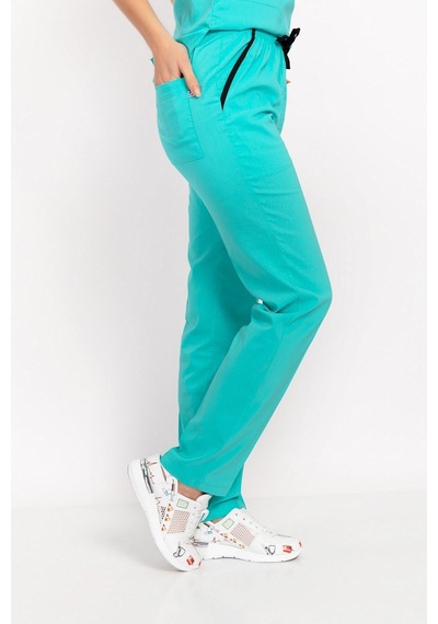 Unisex Mint Yeşili Likralı Hemşire Pantolonu Hastane Doktor Alt Üniforma Mint Yeşili Mint Yeşili
