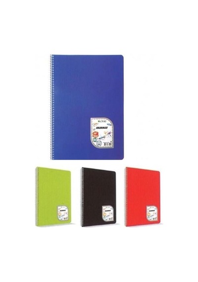 Çınar A4 Colormaxi Spiralli Defter Plastik Kapak Çizgili 60 Yaprak 4 Adet