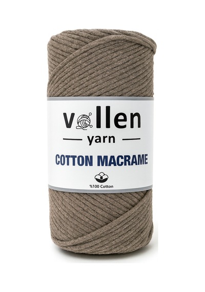 200gr,premıum Koton Pamuk Makrome Ipi,2mm Pamuk Zincir Makrome,supla,çanta Ipi,kahverengi