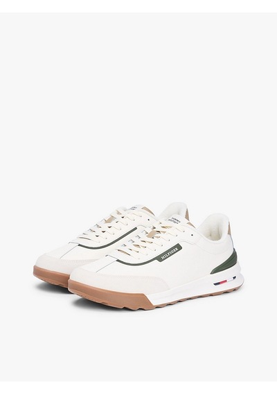 Tommy Hilfiger Fm0fm05721 Retro Runner Mix Leather Erkek Günlük Ayakkabı Beyaz
