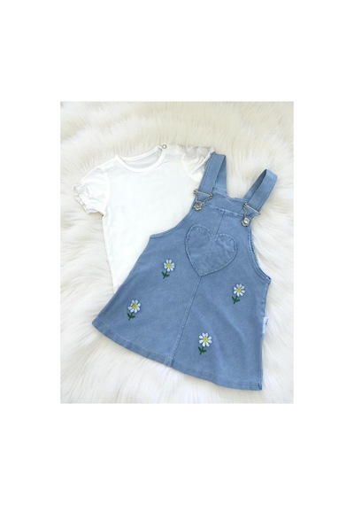 Altıntaş Baby Papatya Nakışlı Kalp Desenli Kot Görünümlü Pamuklu 2li Salopet Set Beyaz Mavi Beyaz Mavi Altıntaş Baby Papatya Nakışlı Kalp Desenli Kot Görünümlü Pamuklu 2li Salopet Set Beyaz Mavi Beyaz Mavi