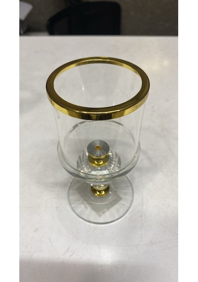 Lorena Gold Krıstal Mumluk 7x7x14 Cm Şeffaf