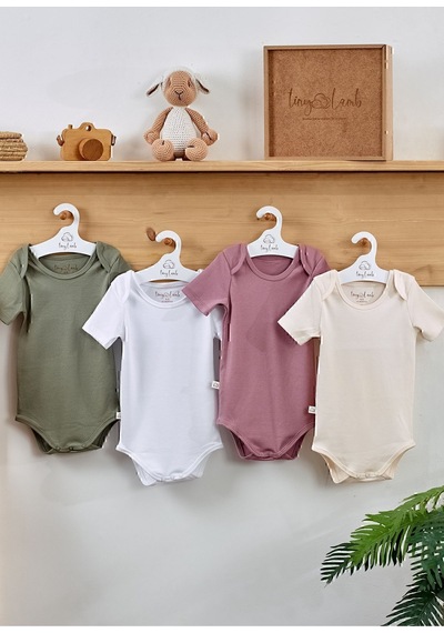 Tinylamb Unisex 4 Parça Kısa Kollu Bebek Bodysuit Seti - Softly Clouds 4 Renk Bebek Bodysuit Seti Softly Clouds Tinylamb Unisex 4 Parça Kısa Kollu Bebek Bodysuit Seti - Softly Clouds 4 Renk Bebek Bodysuit Seti Softly Clouds