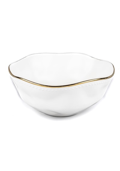Mikasa Moor Beyaz Gold Rimli Porselen Kase 24x11cm