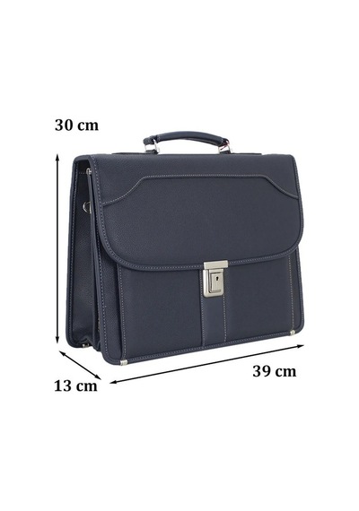 Case Club Notebook Laptop Evrak Çantası 15.6'inç 5 Bölmeli Su Geçirmez Omuz Askılı Lacivert