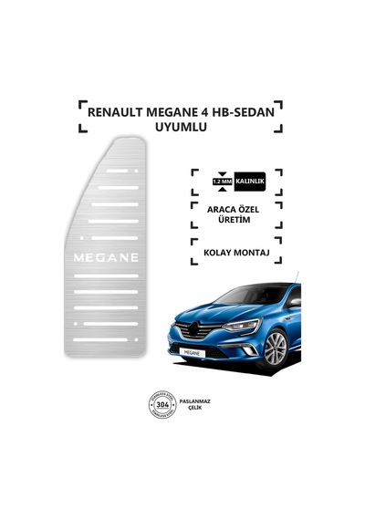 A&g Tuning Renault Megane 4 Sedan - Hb Ayak Dinlendirme Pedalı Krom Ayak Dayama Pedalı Kgagpedal000027