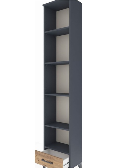 Arges Dolap 5 Raflı Tek Çekmeceli 44x30x221 Antrasit-çam Antrasit