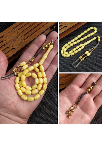 7x11 mm Beyrut Kehribar İsme Özel Tesbih