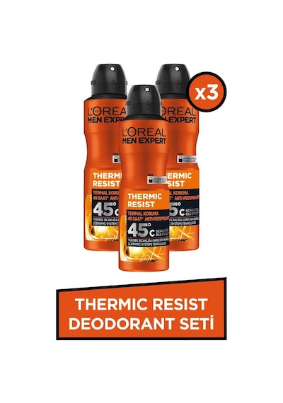 Thermic Resist Perspirant Yüksek Sıcaklıkta Etkili Erkek Sprey Deodorant 150ml 3'lü Set pktthpysespdeost-8530