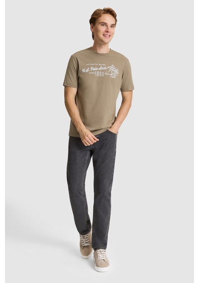 U.S. Polo Assn. U.s. Polo Assn. Erkek Haki Tişört 50327202-vr027