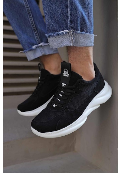 Knack Sneakers Ayakkabı 065 Siyah Süet (Beyaz Taban) (553565736)