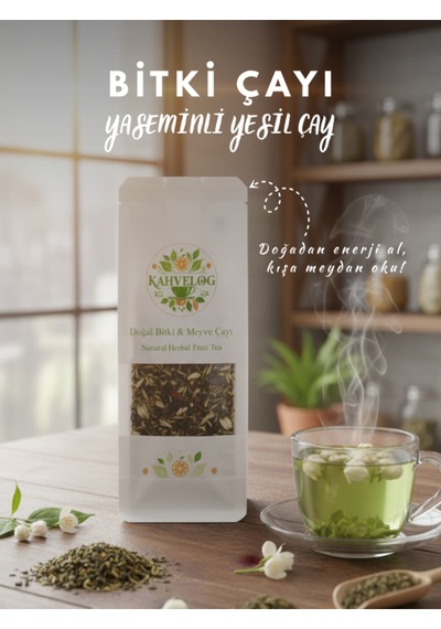 Yaseminli Yeşil Çay 250gr Doğal Kurutulmuş, Katkısız