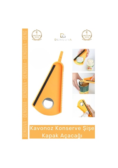 Premium Çok Fonksiyonlu Pratik V Şekilli Kavanoz Konserve Şişe Kapak Açacağı Çok Renkli