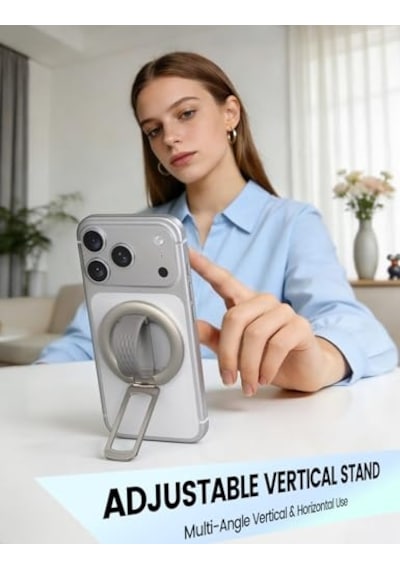 Telefon Tutucu Stand Ve Parmak Yüzüğü Manyetik Şarj Destekli Çok Fonksiyonlu Aparat - Starlight